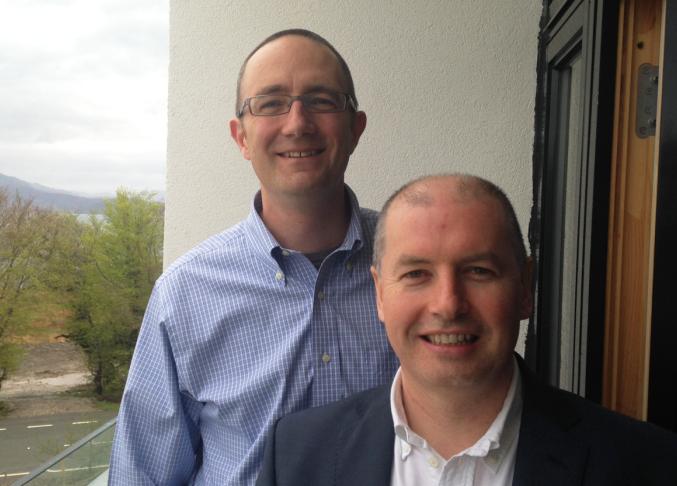 Professor Conchúr Ó Giollagáin and Dr Timothy Currie Armstrong from Soillse TimagusCon