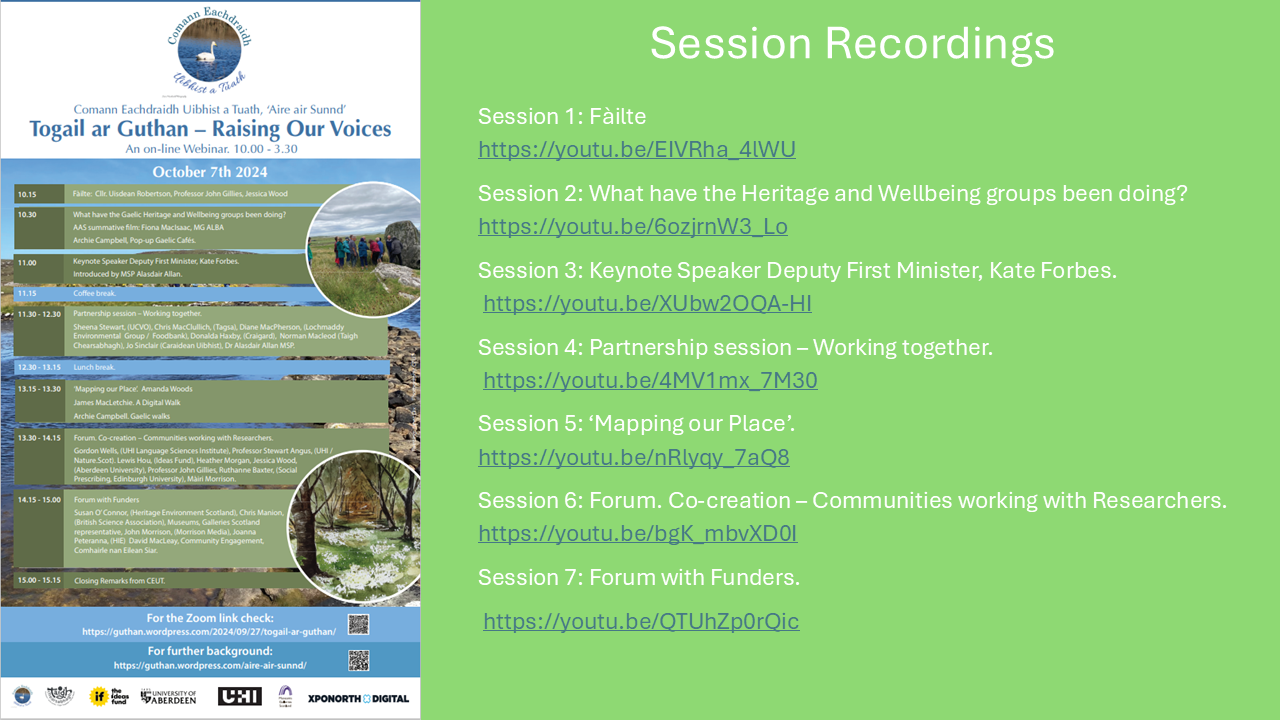 AAS Session recording links